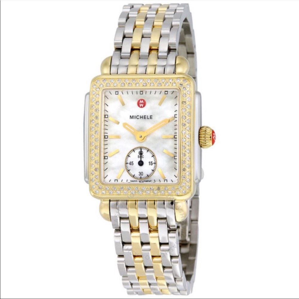 Michele Deco 16 White Mother of Pearl Dial watch